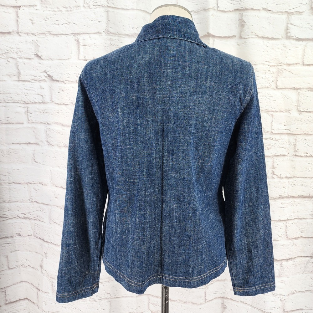 Embroidered Boho Denim Jacket Size Small Western Southwestern Spring Hippie Chic - Picture 2 of 9